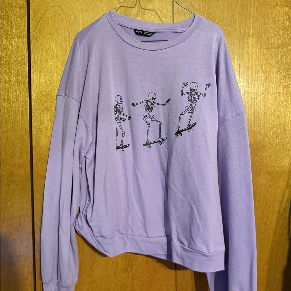 SHEIN Lavender Casual Sweatshirt